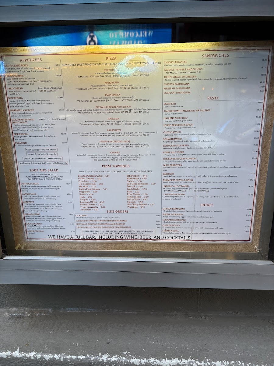 Menu John's Pizzeria Of Times Square-10