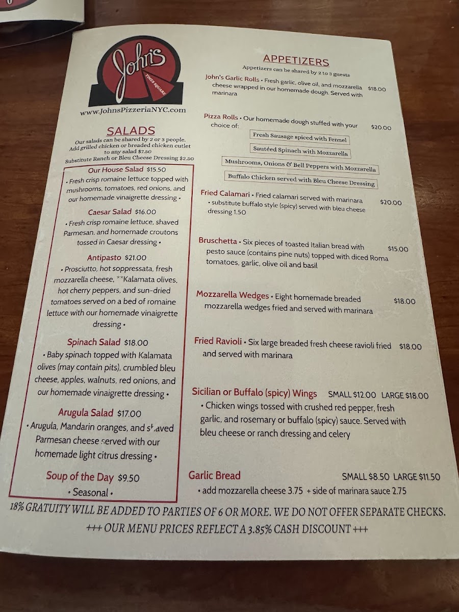 Menu John's Pizzeria Of Times Square-5